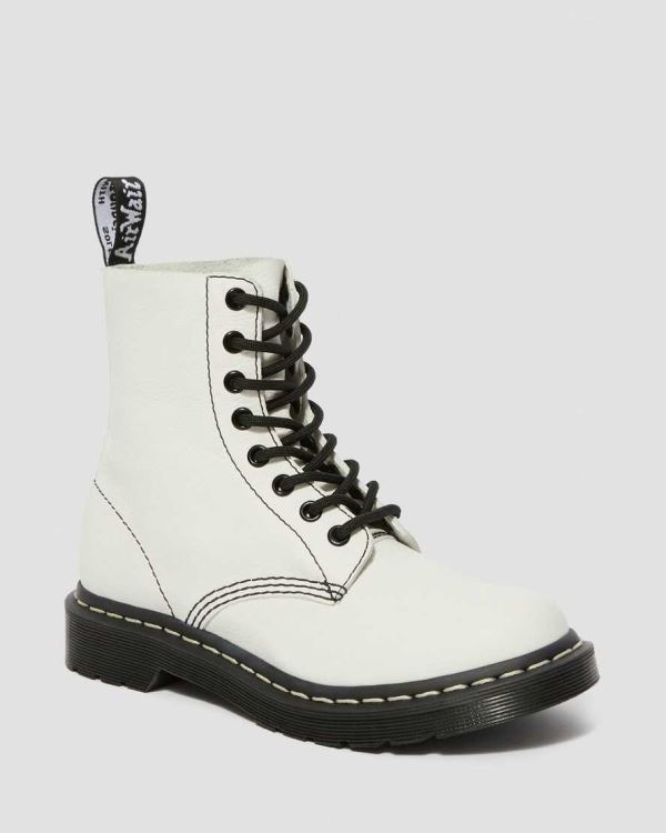 Botas Dr Martens 1460 Pascal Virginia Black & White Up Para Mujer DR1955Z